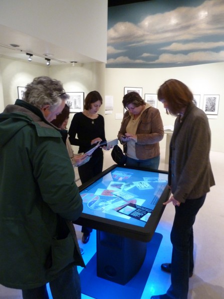 A multitouch table at the Maxwell Museum of Anthropology.